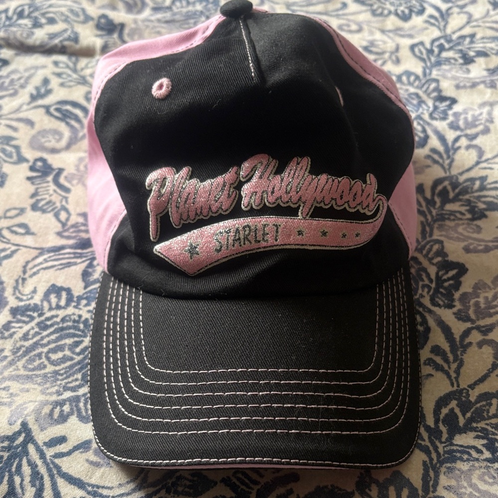 Pink & Black Starlet Planet Hollywood and Baseball Cap OS